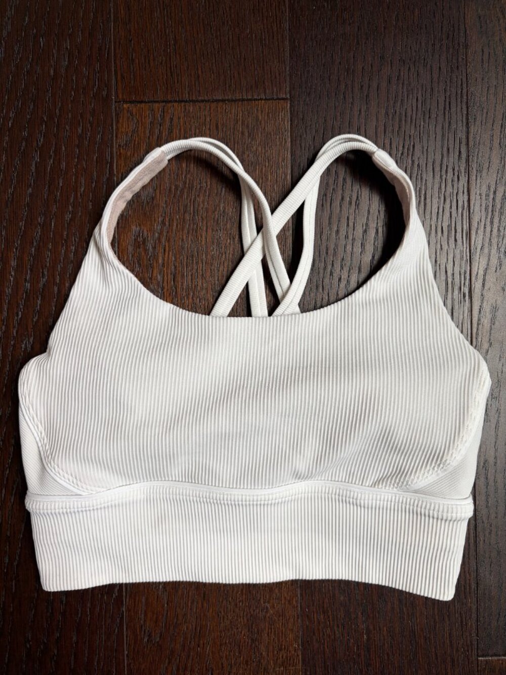 Lululemon Ribbed Long Line Energy Bra (White) - Size 6